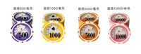 Fabricant de marqueurs de golf personnalisés avec logo Chip 40mm formes rondes Marqueur de balle de golf ABS CASINO Poker