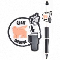 Manik-manik PVC Merek Pen Topper dalam Jumlah Besar, Barang Siap Kirim, Manik-manik Kartun untuk Pembuatan Pena, Manik-manik Hari Peringatan untuk Pembuatan Perhiasan
