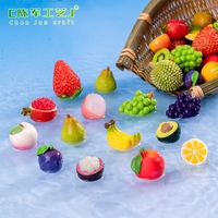Microlandscape realistische fruitmodellen, aardbeien, durians, simulatievoedsel, doe-het-zelf taarten, bakdecoraties, accessoires, mini-p.