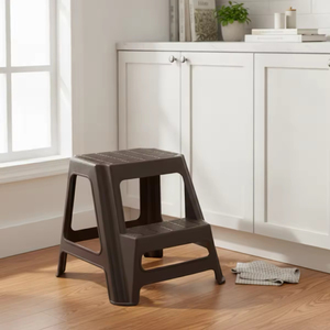 Foldable Traditional Plastic <b>Stool</b> Heavy Duty Lightweight Folding Ladder with Anti Slip Treads for Home Office Garage Camping - Product Image 3