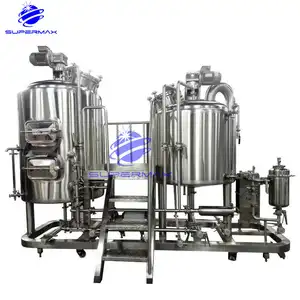 300L 3hl Micro direct fire gas heated 3 vessel nano brewery equipment for sale