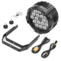 6 projecteurs PAR LED 18x10W IP65 RGBWA+UV étanches avec flight case pour scène, discothèque, DJ, bar, performance