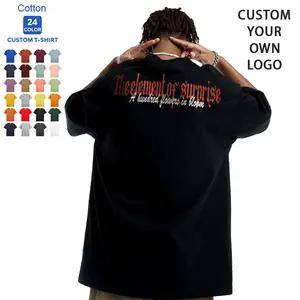 Men Premium Quality Logo Print Customised Tshirt Digital Printing Customer Screen Custom Designer Customized Printed T-shirt