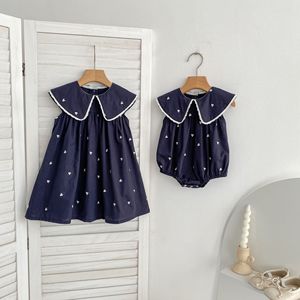 Zussen Liefde Geprint Meisjes Jurk Zomer Kinderen Rok Mouwloos Baby Romper Katoen Babykleding - Product Image 1