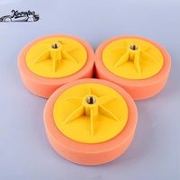 Tapis de polissage pour portières de voiture, roue orange, 1x6 pouces, mousse, polissage pour détail automobile, avec mousse, tapis éponge