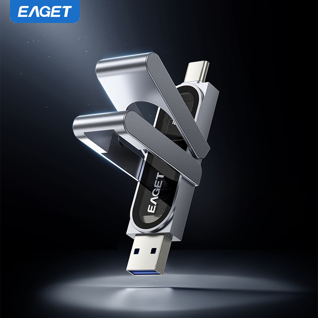EAGET SU230 Memoria USB Stick Thumb Drive Corporate Gift USB3.2 to Type-C 512GB/1TB Pendrive 20Gbps Solid State USB Flash Drive