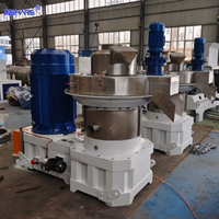 Machine à granulés de biomasse 1,3 t/h avec pompe - Ligne de production complète haute productivité (granulés de 4 à 12 mm compatibles avec le broyeur/séchoir/refroidisseur)