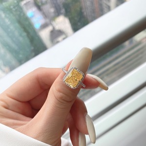 18K Vergulde Roze Groot Centrum Full Cz 8a Zirkoon Ring 925 Sterling Zilver Ijs Geslepen Diamant Verlovingsring Trouwring Sieraden Vrouwen - Product Image 5