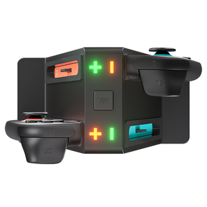 ที่ชาร์จไฟ LED RGB HBS-2849 4in1แท่นชาร์จเร็วฐานตั้งแบบพกพาแนวตั้งสำหรับ <span class=keywords><strong>Nintendo</strong></span> <span class=keywords><strong>Switch</strong></span> 2 joycon <span class=keywords><strong>Joy</strong></span> CON - Product Image 2