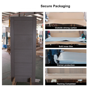 Portes intérieures en bois plaqué MDF modernes, finition en mélamine PVC imperméable, porte de salon au design dernier cri - Product Image 4