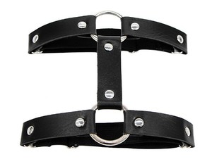 Bague de jambe en cuir style Punk Hard Girl, pour séance photo street style, sexy, avec double sangle, grande bague de jambe, <span class=keywords><strong>porte</strong></span>-jarretelles - Product Image 4
