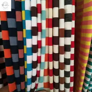 Warehouse good quality cotton jersey strip yard dyed fabric in stock lot