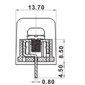 ขั้วสายไฟ300V/20A เดี่ยวแผงยึดขั้วชนิดเชื่อมชนิดขั้วปลายสายไฟขนาด8.255มม. - Product Image 3