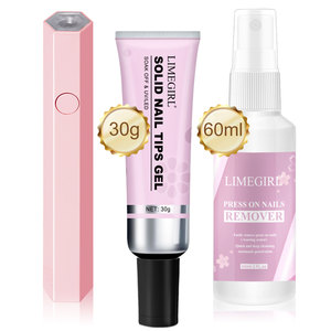 AMZ Kit de Pegamento Sólido para Uñas con Mini Lámpara 60ml Gel de Curado Rápido 30g Uñas Súper Fuertes de Larga Duración 28 + Días - Product Image 1