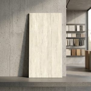 Travertino Classic 600x1200mm, Baldosas de Porcelana Brillante para Piso, Inspiradas en Mármol, para Interiores Modernos - Product Image 1