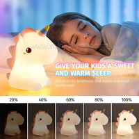 Veilleuse en silicone souple et mignonne en forme de canard, à intensité variable, rechargeable, lampe de chevet en forme d'animal en peluche / Lampe Canard