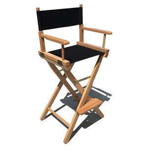 Großhandel faltbare hohe schwarze Holz High Bar Sessel für Fitness studio und Outdoor Beach Bar für Veranstaltungen und profession elle Make-up Stuhl - Product Image 2
