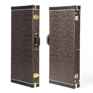 Étui de guitare en cuir de qualité supérieure avec motif floral en relief, logo personnalisé disponible, protection rigide robuste pour <span class=keywords><strong>Strat</strong></span> - Product Image 2