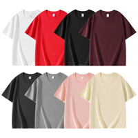 230g coton lourd à manches courtes femmes décontracté américain ample T-shirt en gros couleur unie printemps et été vêtements pour femmes