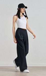 Pantalons de sport tissés neufs, à jambes larges décontractées et une sensation fluide. Pantalon droit avec taille haute, design amincissant pour le <span class=keywords><strong>yoga</strong></span> - Product Image 3