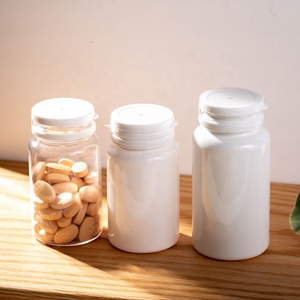Botol Kapsul Tablet Ramah Lingkungan Putih 100ml, Botol Pil Obat Plastik PET Kosong dengan Tutup Pengaman Anak - Product Image 2