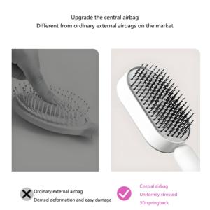 Peine de masaje personalizado 3D para mujer, diseño de una tecla, cojín de aire limpio, peluquería, autolimpieza, cepillos para el cabello, peines Airbag - Product Image 3