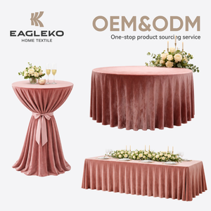 Manteles de Terciopelo Suave y Duradero <span class=keywords><strong>para</strong></span> Banquetes, Manteles de Terciopelo Prensado de Tamaño Personalizado <span class=keywords><strong>para</strong></span> Bodas y Fiestas - Product Image 1