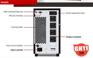China Venta al por mayor de onda sinusoidal pura Entrada/Salida 220V Fuente de alimentación en línea UPS 3000va - Product Image 6