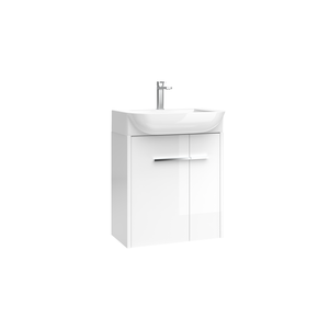 Mueble de Baño VECO de Estilo Lujoso y Calidad Premium, Color Blanco Brillante de 55 cm, Lavabo de Cerámica Fácil de Limpiar - Product Image 1
