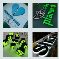 Enseignes publicitaires 3D rétroéclairées pour extérieur, lettres en acrylique pour logo de magasin, enseignes électroniques LED illuminées