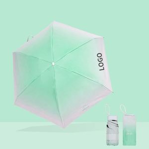 Parapluie de poche automatique pliable promotionnel de haute qualité avec impression de logo - Product Image 4