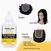Kit de colle pour perruques en dentelle, adhésif imperméable pour la fixation des cheveux, dissolvant, bâton de cire, contrôle des bords, bande élastique, brosses et bonnets de perruque