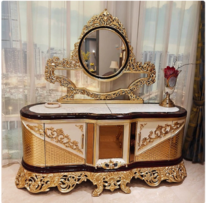 Armario Antiguo Multifuncional de Madera Maciza Tallada a Mano de Alta Gama, Estilo Europeo, con Puertas Dobles Pintadas - Product Image 6