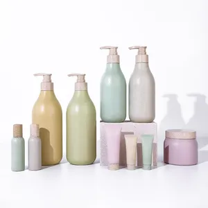 China Fabricante Eco Friendly Degradável Biodegradável Material Trigo Palha Plástico Cosméticos bb Creme Cuidados Com A Pele Garrafas e Tubos