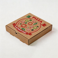 Boîte à pizza en carton ondulé résistant à la graisse, empilable, pour emporter, avec trous d'aération