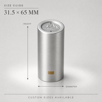 Capsule thermorétractable cylindrique, surface argentée mate, logo personnalisé estampé, scellage du couvercle, directement de l'usine