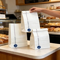 Sacs en papier personnalisés pour boulangerie française |   Emballage en papier kraft de qualité alimentaire pour le pain et les pâtisseries, sac en papier pour la boulangerie