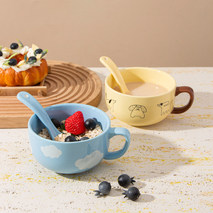 Tazas <span class=keywords><strong>de</strong></span> <span class=keywords><strong>desayuno</strong></span> <span class=keywords><strong>de</strong></span> gran capacidad, cucharas resistentes a altas temperaturas, cuencos <span class=keywords><strong>de</strong></span> yogur, taza <span class=keywords><strong>de</strong></span> ensalada, cuencos <span class=keywords><strong>de</strong></span> cerámica <span class=keywords><strong>personalizados</strong></span> hechos a medida - Product Image 3
