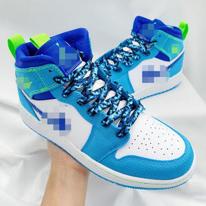 Cordones Planos de 8mm con Diseño de Llama Azul para Zapatos de Baloncesto Originales de Caña Baja - Estilo Deportivo Casual Unisex en Blanco, Negro, Rojo y Azul - Product Image 4