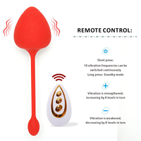 Astartoy Aardbei Vorm Fruit Vibrators Groothandel Vibrerende Slipje Ei Massager Afstandsbediening Seksspeeltje Groente Vibrators