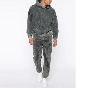 Custom Premium <b>Men's</b> <b>Dark</b> <b>Grey</b> 100% Cotton Cartoon Terry Anti-Shrink Stone Washed Pullover <b>Hoodie</b> - Product Image 3