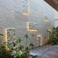 Panneau de décoration flexible en pierre PU fluorescente moderne, imitation brique murale extérieure, roche de montagne, grande dalle pour culture et divertissement