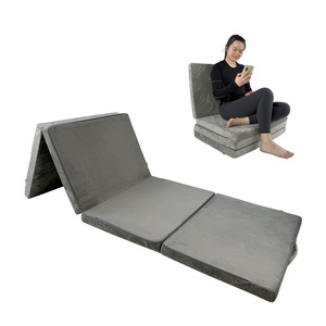 High-Density 4-Fold Mattress Portable <strong>Guest</strong> <strong>Bed</strong> with Removable Washable Cover Tatami Floor Mat Camping <strong>Bed</strong> Made of Sponge - Product Image 2