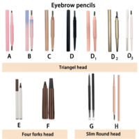 Pinceau crayon à sourcils mince de haute qualité Kit de sourcils étanche automatique longue durée maquillage de marque privée pour les yeux