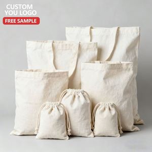 ถุงผ้าฝ้ายรีไซเคิลแบบกำหนดเอง ลายตัวอักษร สำหรับใส่ของช้อปปิ้ง - Product Image 2