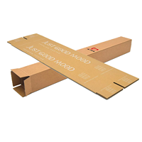 Boîte en carton LED personnalisée Tube rectangulaire Kraft Cadeau Carton d'emballage ondulé mince plat Express Mailer Boîte d'expédition