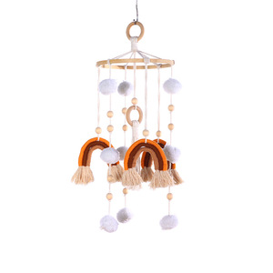 Glands muraux arc-en-ciel en macramé, tissé à la main, suspension, neutre, décoration Boho, pour bébés filles, chambres pour pépinières - Product Image 1