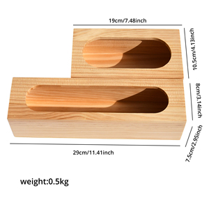 Organisateur de sac poubelle en bois de bambou naturel distributeur de sac en plastique permettant d'économiser de l'espace pour tout salon - Product Image 6