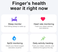 Anillo Inteligente Circular de Salud con Pantalla Táctil, Monitor de Actividad, Frecuencia Cardíaca, Sueño, Cuidado Remoto, Resistente al Agua, Anillo con IA