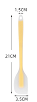 Spatule de cuisine et pinceau à huile en silicone translucide, grattoir à gâteau monobloc pour crème au beurre et confiture, outils de pâtisserie pour usage domestique